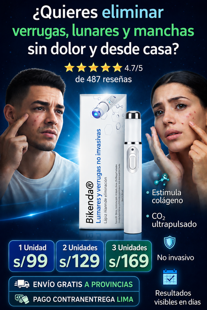 Bikenda® Láser Portátil – Elimina Verrugas, Lunares y Manchas